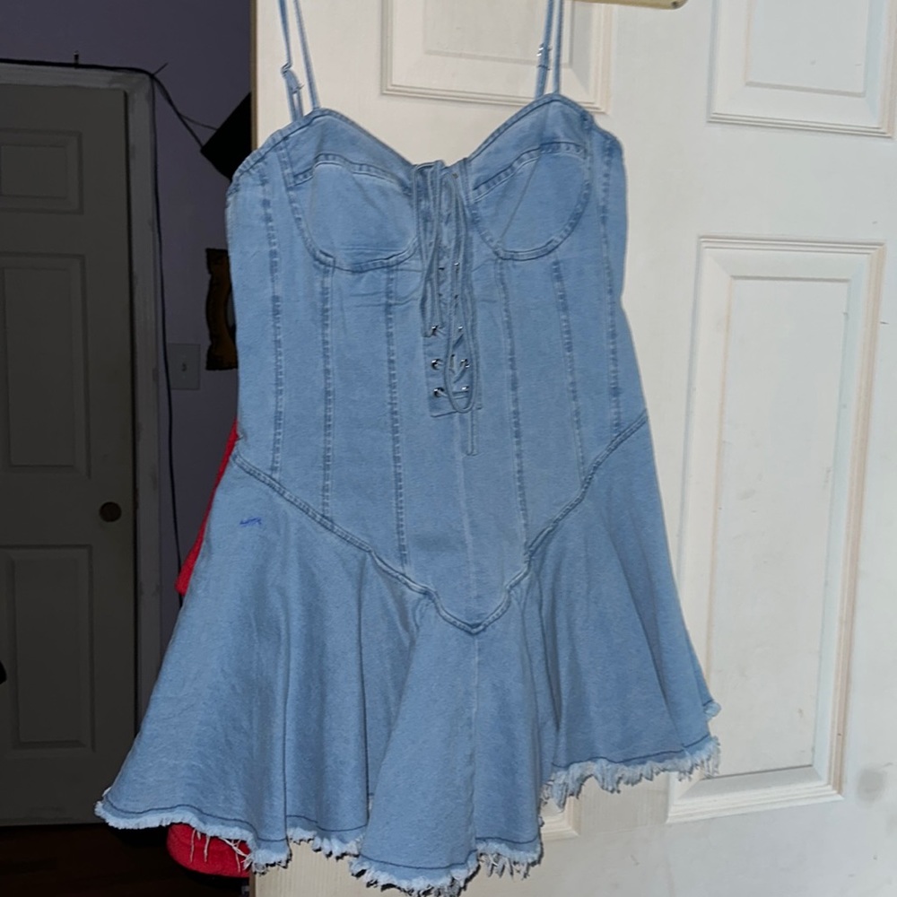 Romper blue Jean